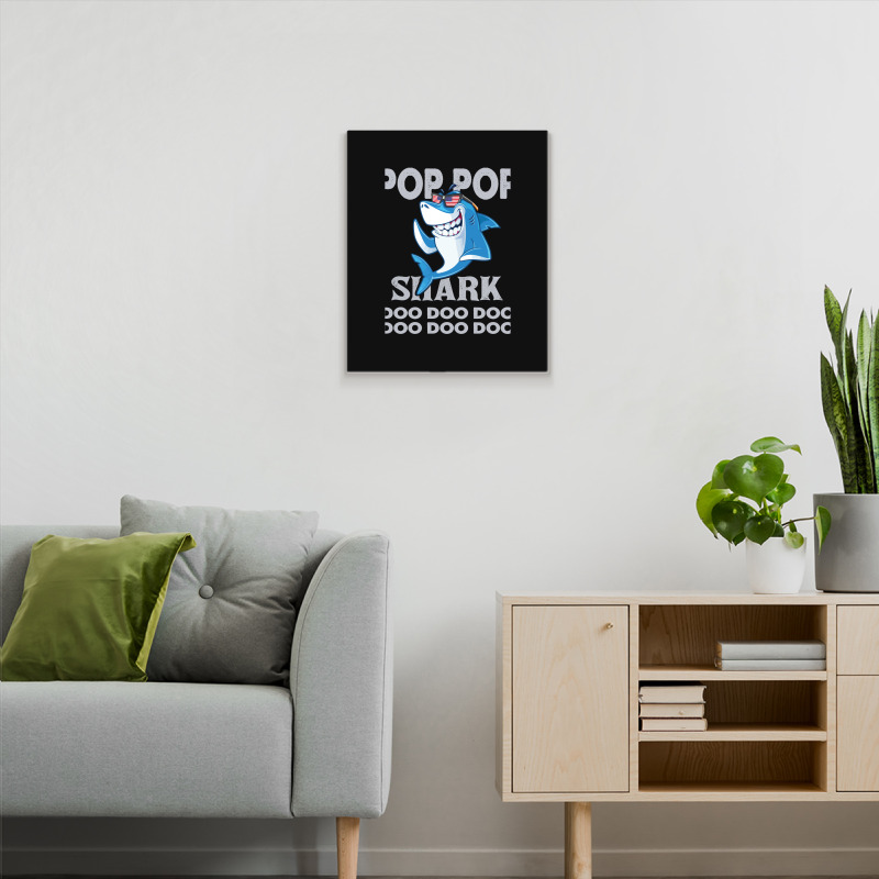 Pop Pop Shark   Pop Pop    Pop Pop Gif   Fahers Day    Pop Pop Birhday Metal Print Vertical | Artistshot