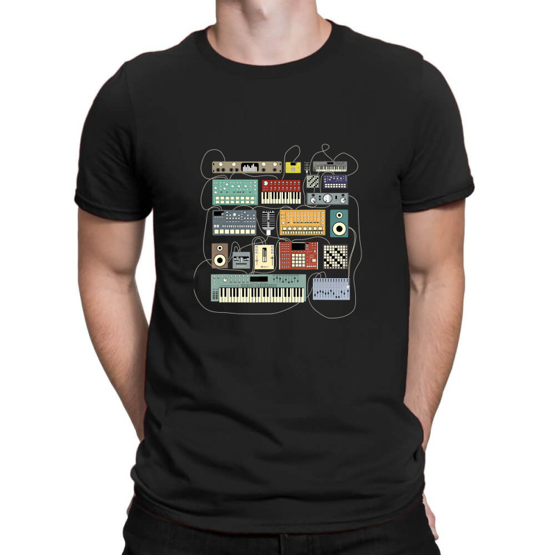 Electronic Musician Synthesizers And Drum Machine Dj T-shirt | Artistshot