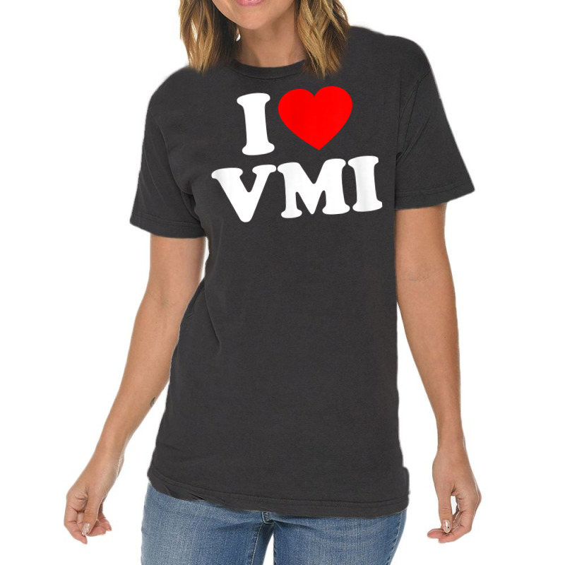 Vmi Love Heart College University Alumni T Shir Vintage T-shirt | Artistshot