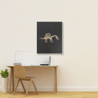 Spinosaurus Skeleton , Spikey Dinosaur Shirt, Dino Bones Tshirt, Paleo Portrait Canvas Print | Artistshot