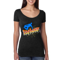 Parkours Graffiti, Parkours Graffiti Art, Parkours Graffiti Painting,  Women's Triblend Scoop T-shirt | Artistshot