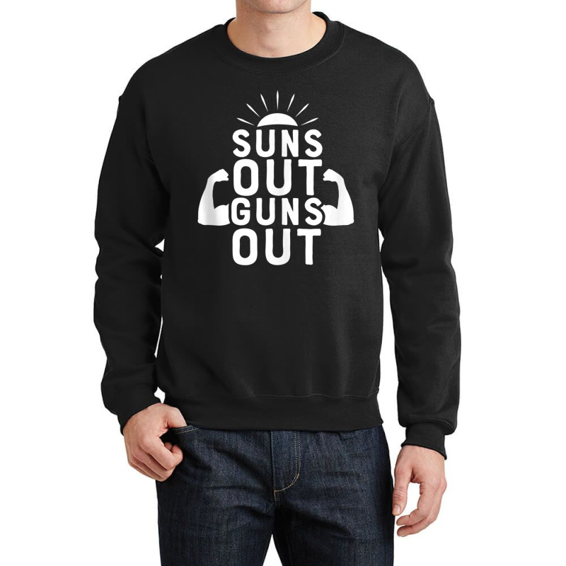 Suns Out Guns Out Funny Beach Summer Vacation For Men Women Tank Top Crewneck Sweatshirt | Artistshot