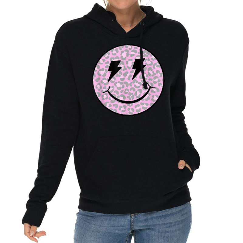 Trendy Leopard Smiley Face Lightning Bolt T Shirt Lightweight Hoodie by qozhytyzhyshy | Artistshot