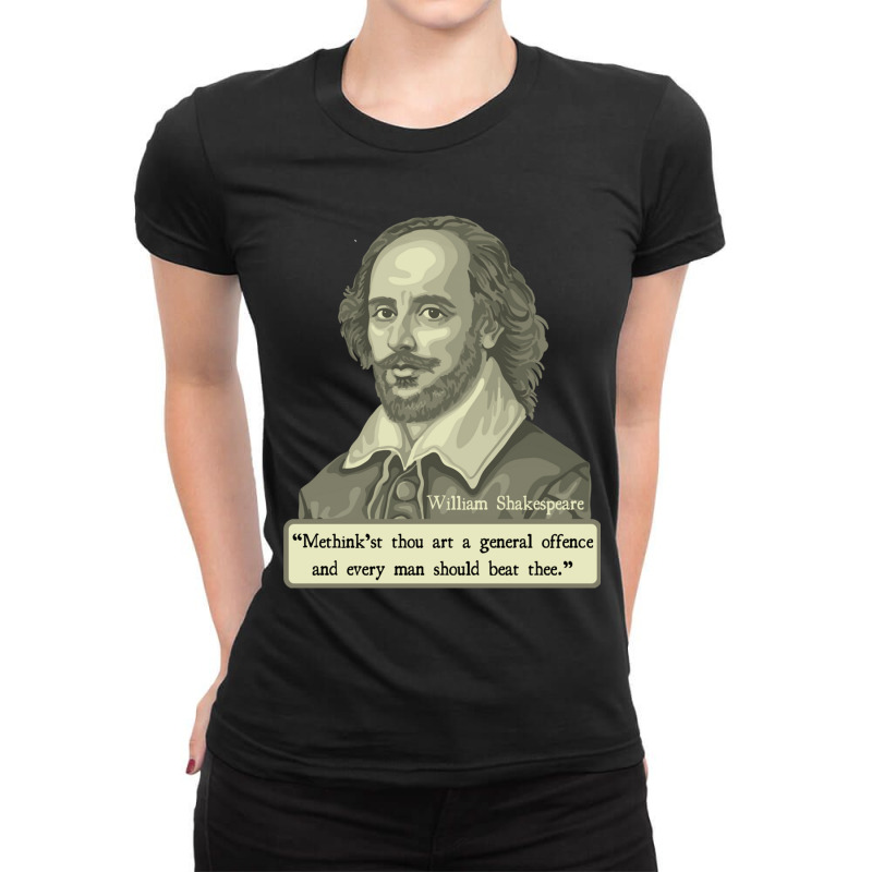 Shakespeare Insult Ladies Fitted T-Shirt by cm-arts | Artistshot