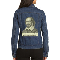 Shakespeare Insult Ladies Denim Jacket | Artistshot