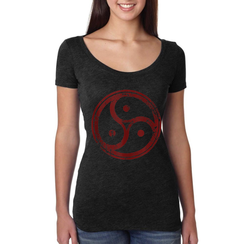 Triskelion Bdsm Design   Dominatrix Submissive Kinky Gift Tank Top Women's Triblend Scoop T-shirt by cm-arts | Artistshot