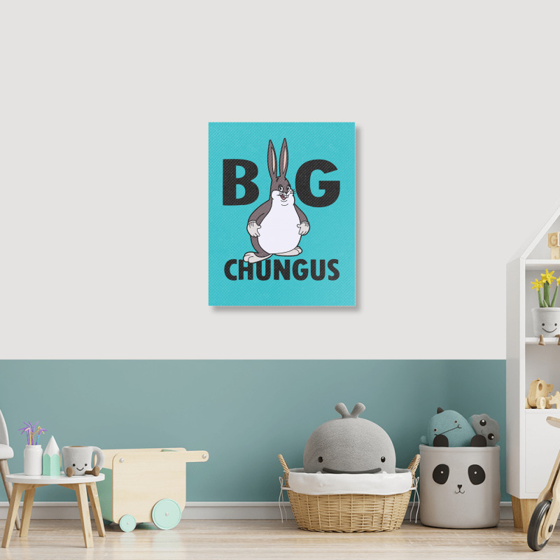 Big Chungus Portrait Canvas Print by Creative Tees | Artistshot