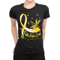 Faith Hope Love Endometriosis Awareness Dragonfly T Shirt Ladies Fitted T-shirt | Artistshot