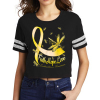 Faith Hope Love Endometriosis Awareness Dragonfly T Shirt Scorecard Crop Tee | Artistshot