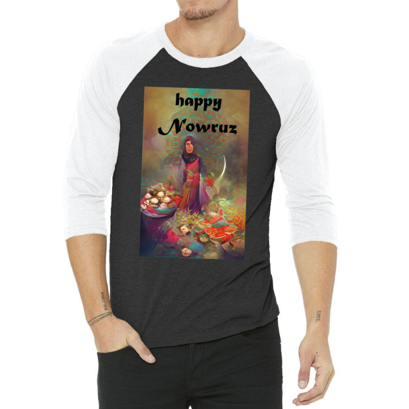 Nowruz - Art Made By Ai 3/4 Sleeve Shirt | Artistshot