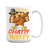 Chatty Turkey Matching Family Group Thanksgiving Party 15 Oz Coffee Mug | Artistshot