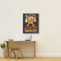 Chatty Turkey Matching Family Group Thanksgiving Party Portrait Canvas Print | Artistshot