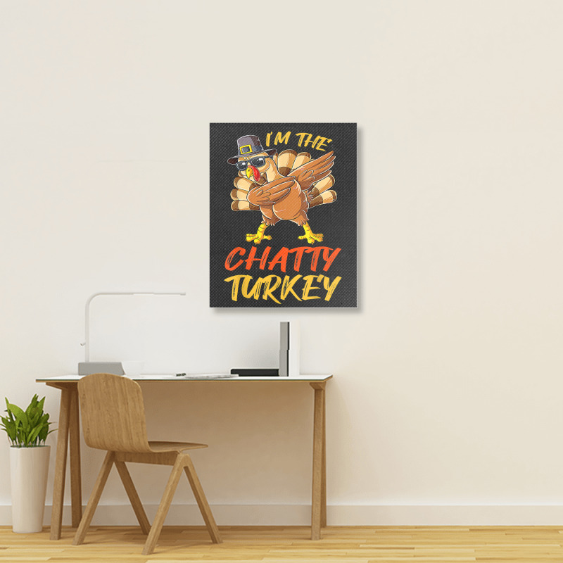 Chatty Turkey Matching Family Group Thanksgiving Party Portrait Canvas Print | Artistshot