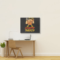 Chatty Turkey Matching Family Group Thanksgiving Party Landscape Canvas Print | Artistshot