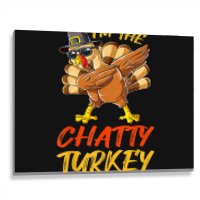 Chatty Turkey Matching Family Group Thanksgiving Party Metal Print Horizontal | Artistshot