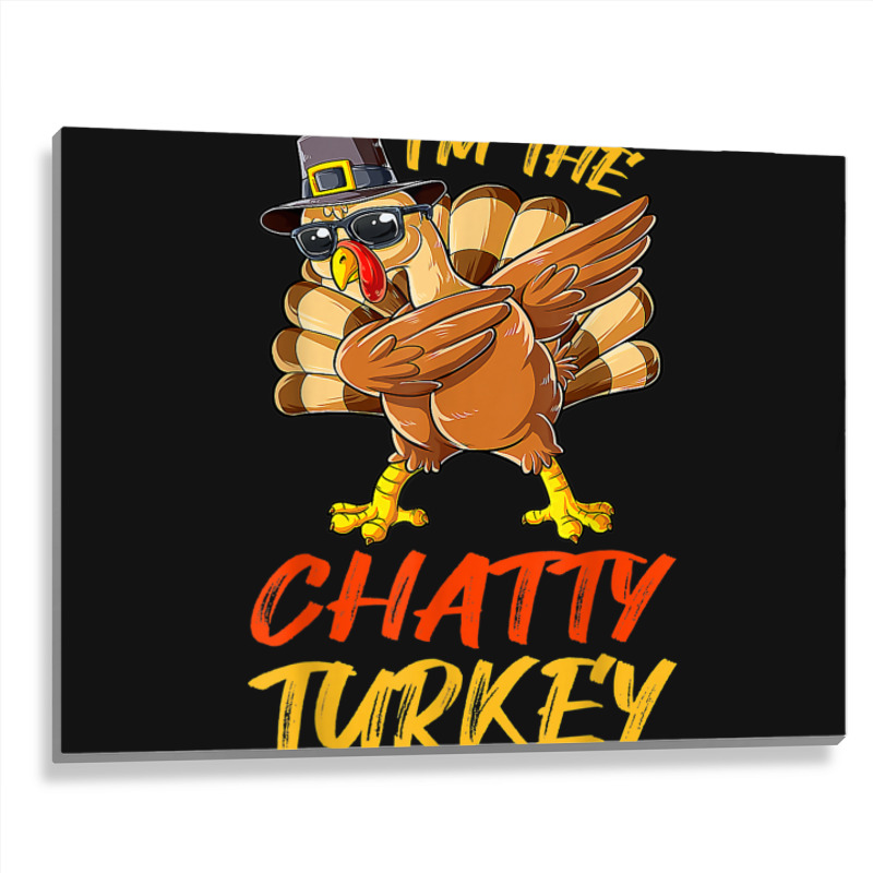 Chatty Turkey Matching Family Group Thanksgiving Party Metal Print Horizontal | Artistshot