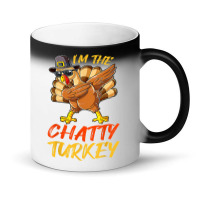 Chatty Turkey Matching Family Group Thanksgiving Party Magic Mug | Artistshot