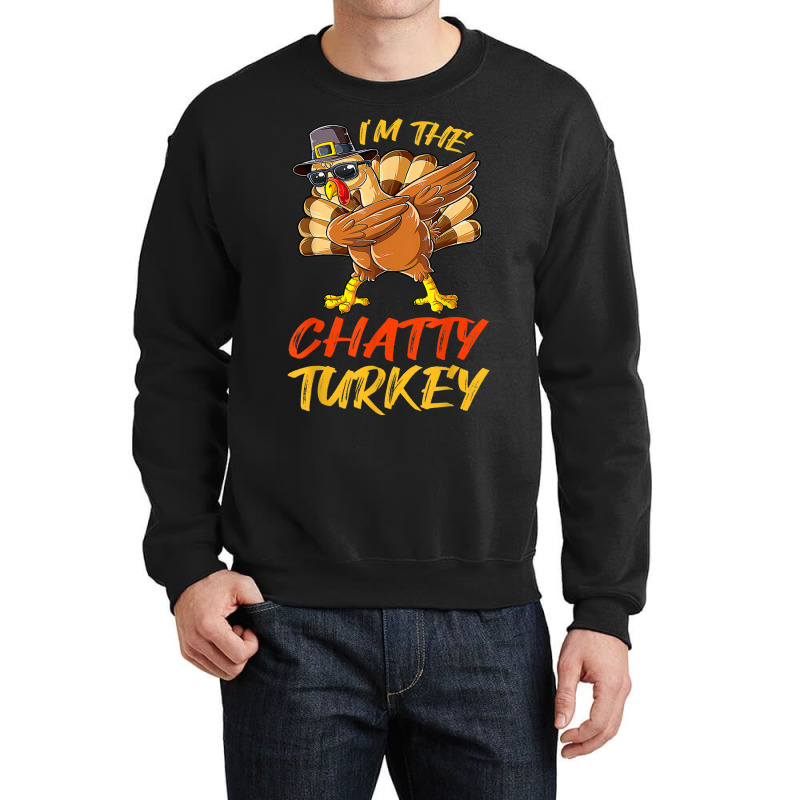 Chatty Turkey Matching Family Group Thanksgiving Party Crewneck Sweatshirt | Artistshot