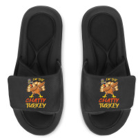 Chatty Turkey Matching Family Group Thanksgiving Party Slide Sandal | Artistshot