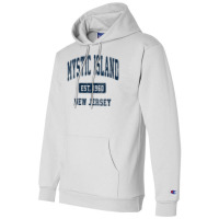 Womens Mystic Island New Jersey Nj Vintage Athletic Sports Design V Ne Champion Hoodie | Artistshot