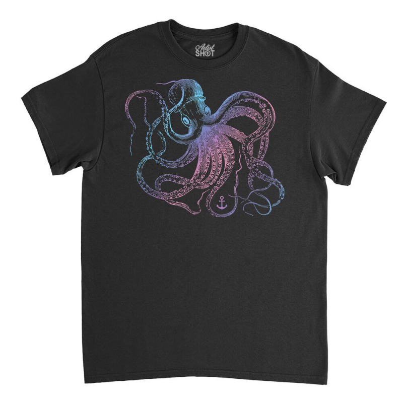 Octopus Shirt Cool Vintage Marine Biologist Ocean Sea Life 1 T Shirt Classic T-shirt | Artistshot