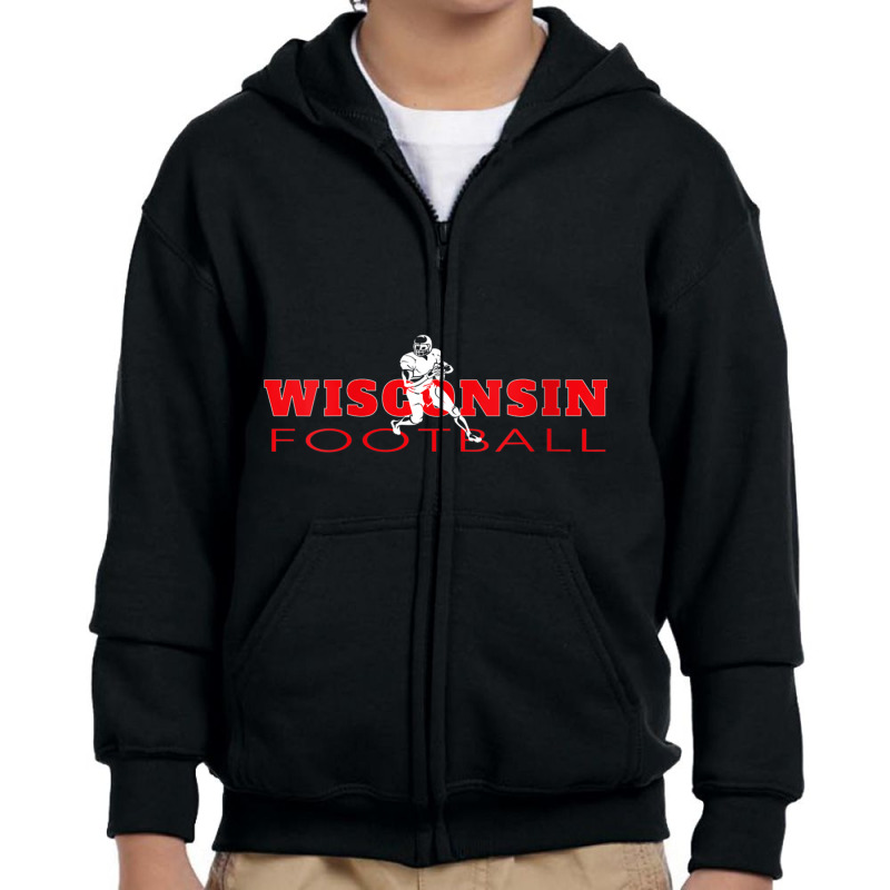 Womens Qb Quarterback Dad The Badger State Fan Wisconsin Football V Ne Youth Zipper Hoodie | Artistshot