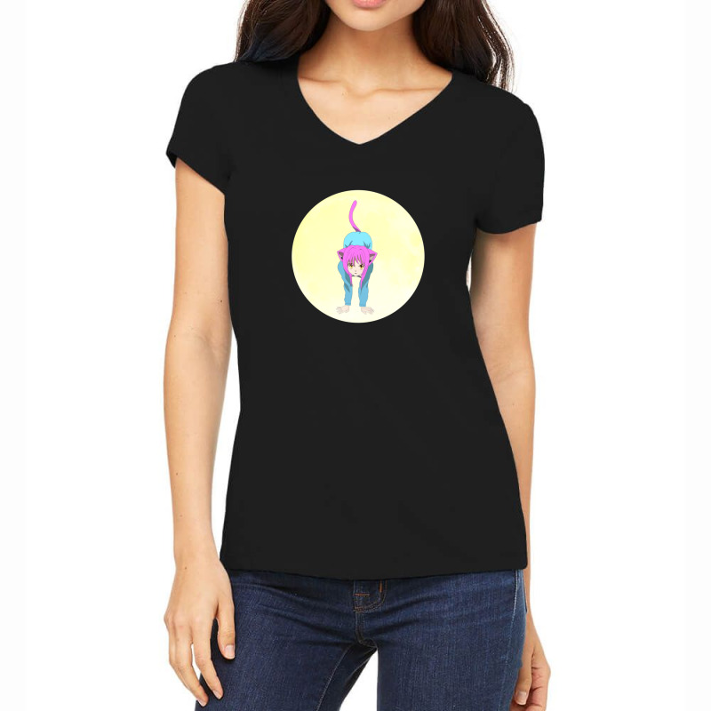 Pop Socke Anime Neko Women's V-Neck T-Shirt by cm-arts | Artistshot