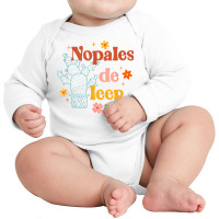 Nopales De Leer Spanish Teacher Maestra Cactus Bilingual T Shirt Long Sleeve Baby Bodysuit | Artistshot