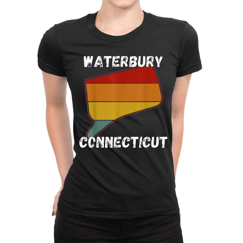 Retro Waterbury Connecticut Apparel T Shirt Ladies Fitted T-Shirt by cm-arts | Artistshot