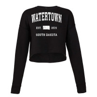 Watertown South Dakota Sd Vintage Athletic Sports Design T Shirt Cropped Sweater | Artistshot