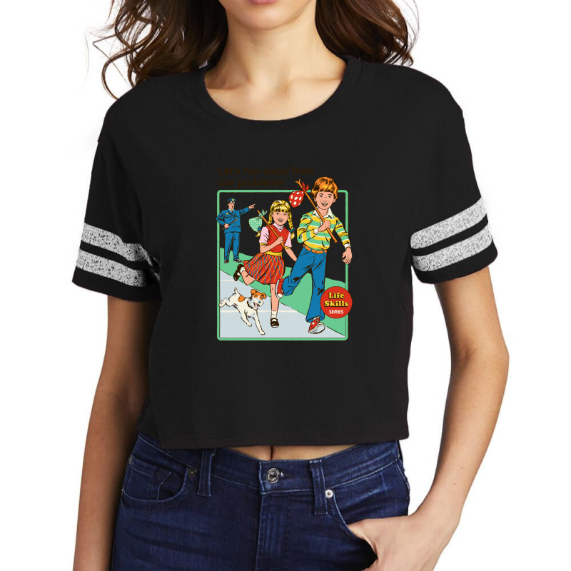 Let's Run Away 1 Scorecard Crop Tee by CindyBriner | Artistshot