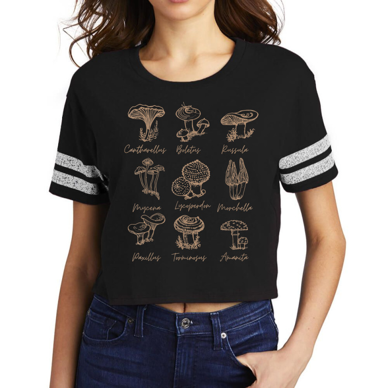 Fungi Mushroom Lover Shirt Mycology Vintage Goth Style T Shirt Scorecard Crop Tee by cm-arts | Artistshot