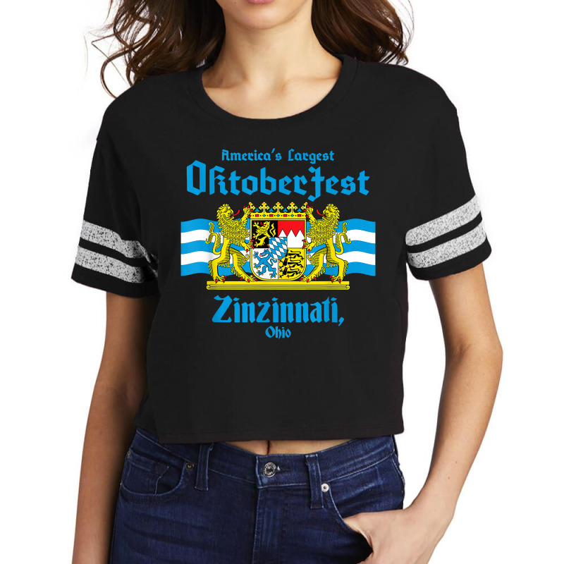 Oktoberfest Zinzinnati T Shirt Scorecard Crop Tee by cm-arts | Artistshot