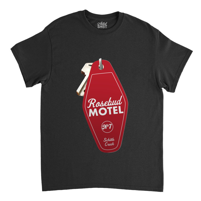 Schitt S Creek Rosebud Motel Key Tag For Room 7 Retro Design In Red Classic T-shirt by CHRISTOPHEBARRERAS | Artistshot