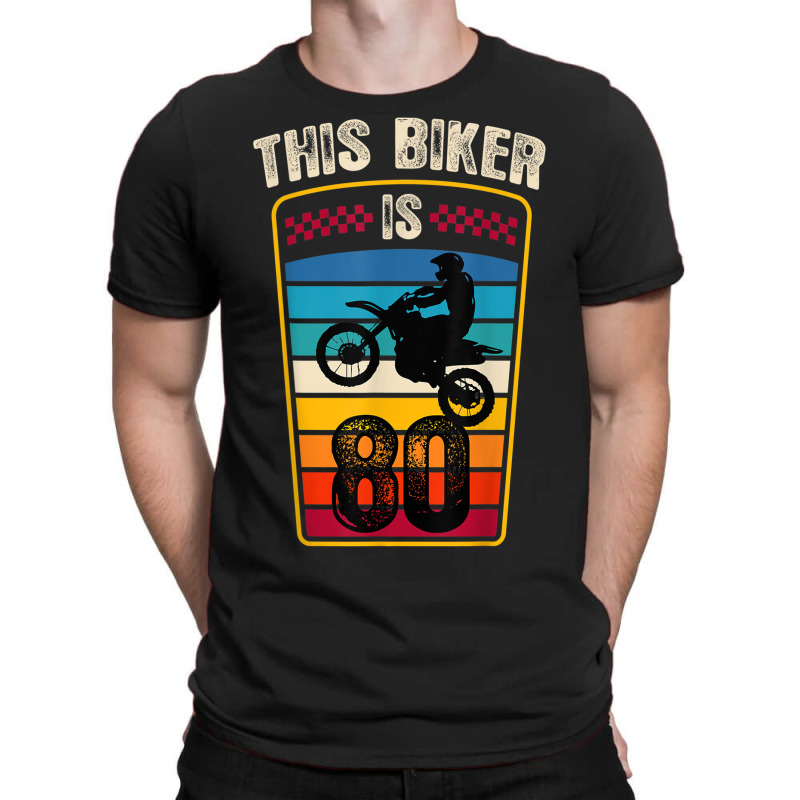 80 Year Old Birthday Party 80th Family Dirt Bike Motocross T-shirt | Artistshot