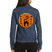 Wichita Copita Spell Black Cat Quote Halloween Pullover Hoodie Ladies Denim Jacket | Artistshot