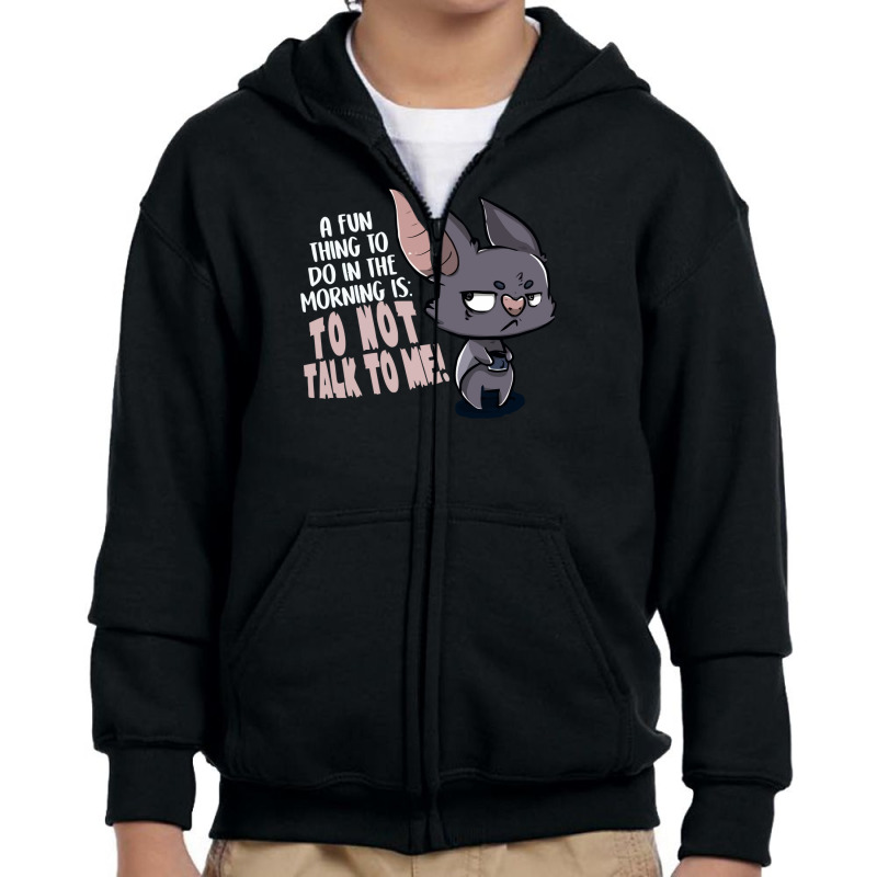 Morning People Youth Zipper Hoodie by namasari | Artistshot