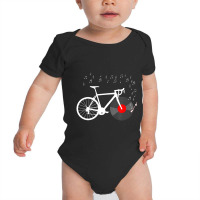 Bicycle Cycling Road Bike Vinyl Record Player Music Cyclist Baby Bodysuit | Artistshot