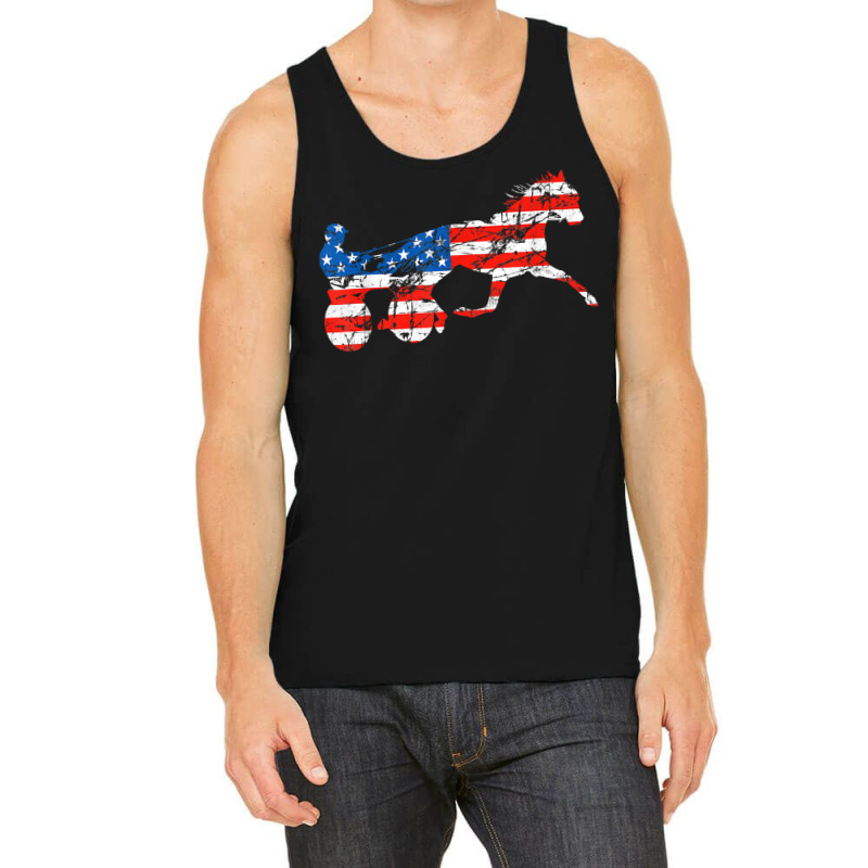 Vintage Harness Racer Usa Flag Trotting Horse Harness Racer T Shirt Tank Top | Artistshot