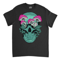 Mushrooms Skull Mycologist Psychodelic Halloween Costume Classic T-shirt | Artistshot