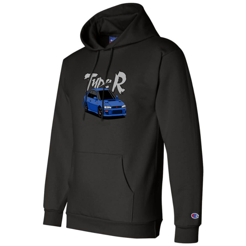 Impreza Type R (blue) Champion Hoodie by EllaineRamshur | Artistshot