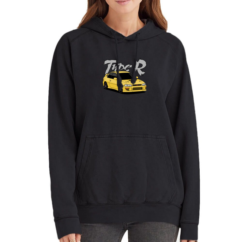 Impreza Type R (yellow) Vintage Hoodie by EllaineRamshur | Artistshot