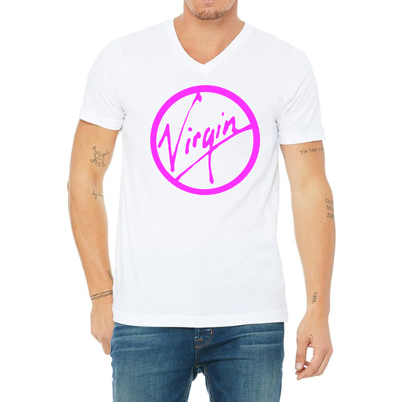 Virgin Pink White V-Neck Tee by vendraqidas | Artistshot