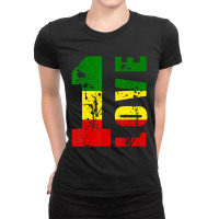 One Love Jamaica Rasta Reggae Music Caribbean Pride Ladies Fitted T-shirt | Artistshot