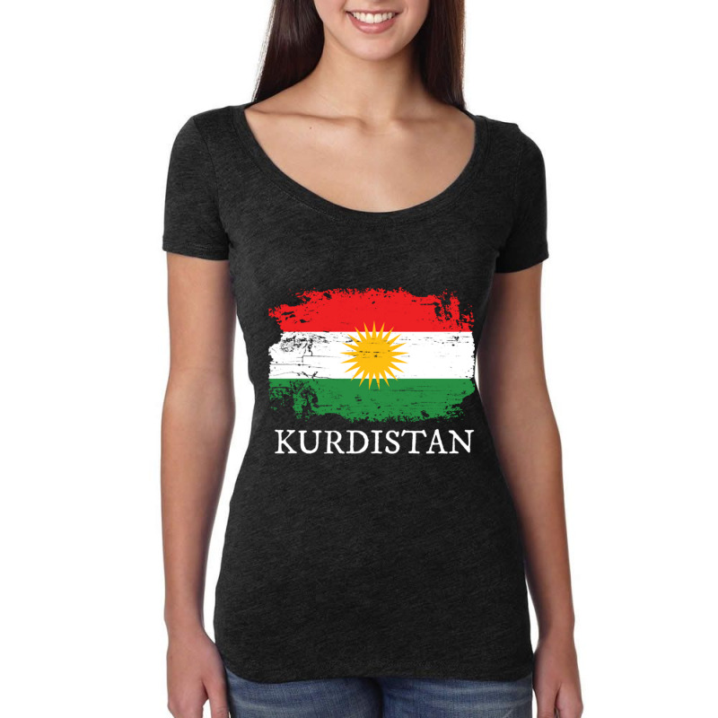 Kurdistan Flag Women's Triblend Scoop T-shirt by cm-arts | Artistshot