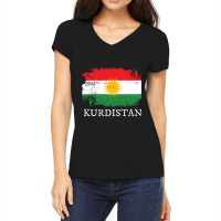 Kurdistan Flag Women's V-neck T-shirt | Artistshot