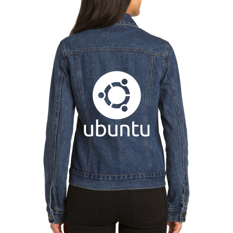 Dark Ubuntu Linux Ladies Denim Jacket by JONAHANDERSON | Artistshot