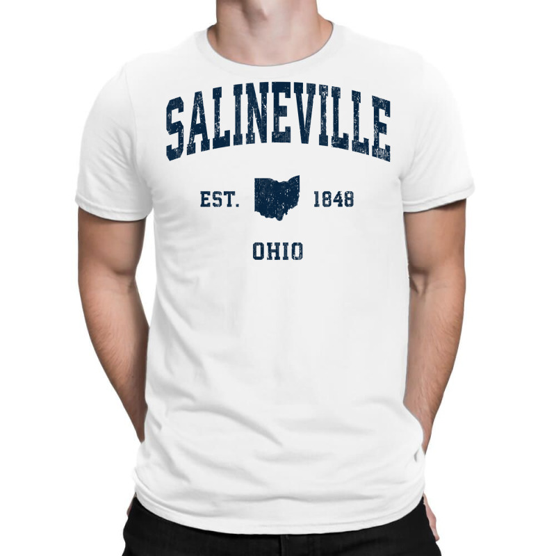 Salineville Ohio Oh Vintage Athletic Navy Sports Design T Shirt T-shirt | Artistshot