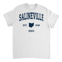 Salineville Ohio Oh Vintage Athletic Navy Sports Design T Shirt Classic T-shirt | Artistshot