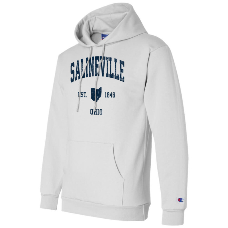 Salineville Ohio Oh Vintage Athletic Navy Sports Design T Shirt Champion Hoodie | Artistshot